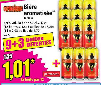 Bière aromatisée** Tequila