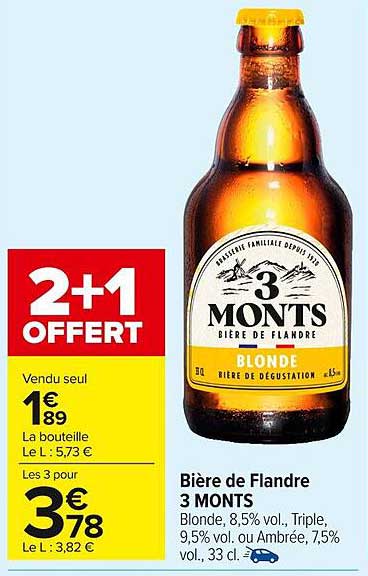 Bière de Flandre 3 MONTS