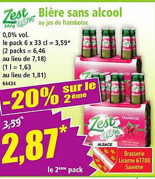 Bière sans alcool au jus de framboise