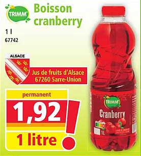 Boisson cranberry