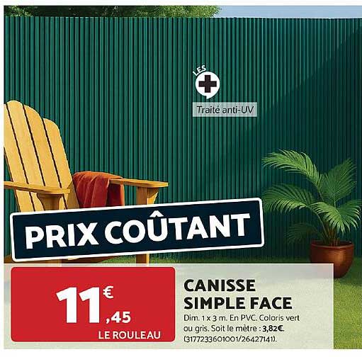 CANISSE SIMPLE FACE
