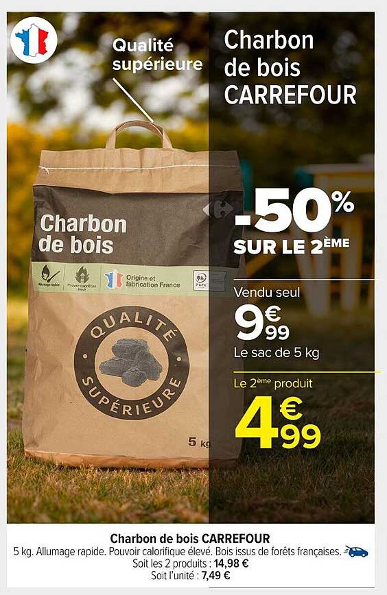 Charbon de bois CARREFOUR