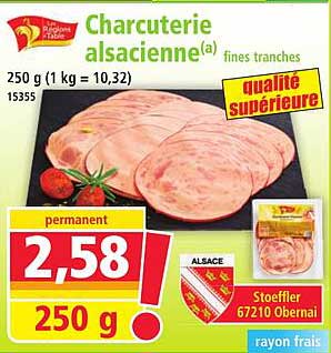 Charcuterie alsacienne(a) fins tranches