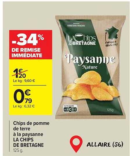 Chips de pomme de terre à la paysanne