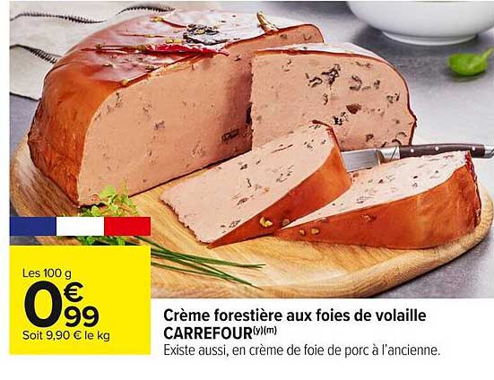 Crème forestière aux foies de volaille CARREFOUR
