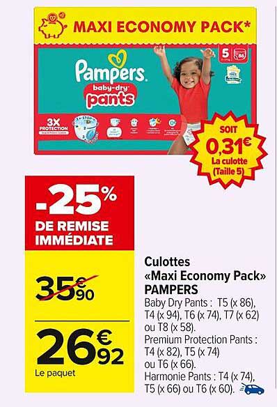 Culottes «Maxi Economy Pack» PAMPERS