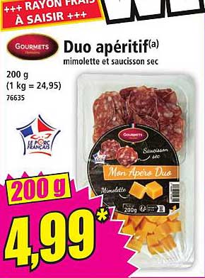 Duo apéritif(a) mimolette et saucisson sec