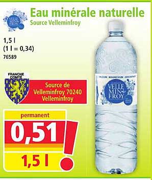Eau minérale naturelle Source Velleminfroy