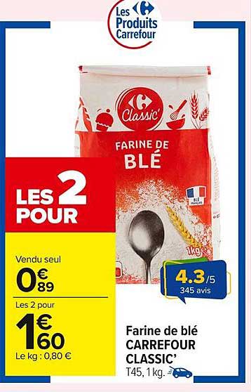 Farine de blé CARREFOUR CLASSIC’