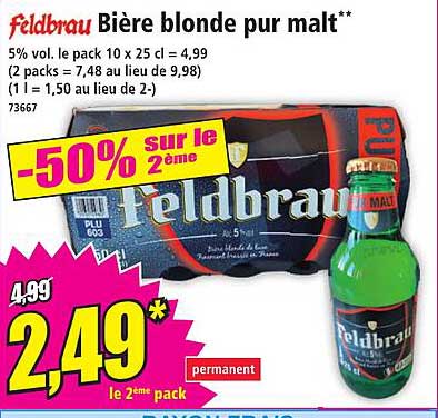 Feldbrau Bière blonde pur malt**