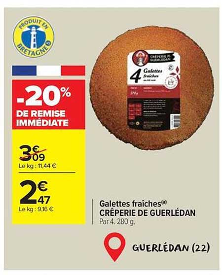 Galettes fraîches(a) CRÊPERIE DE GUERLÉDAN