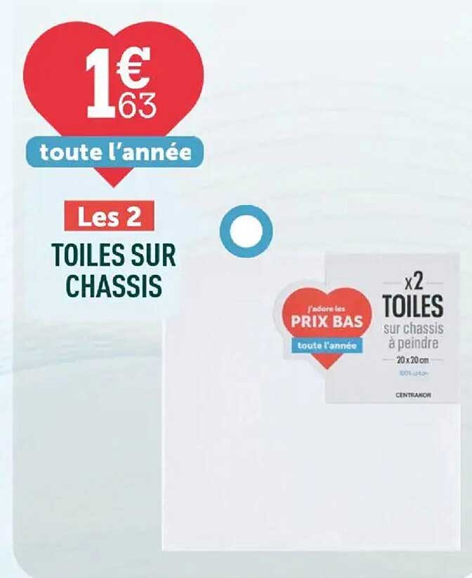 Les 2 TOILES SUR CHASSIS