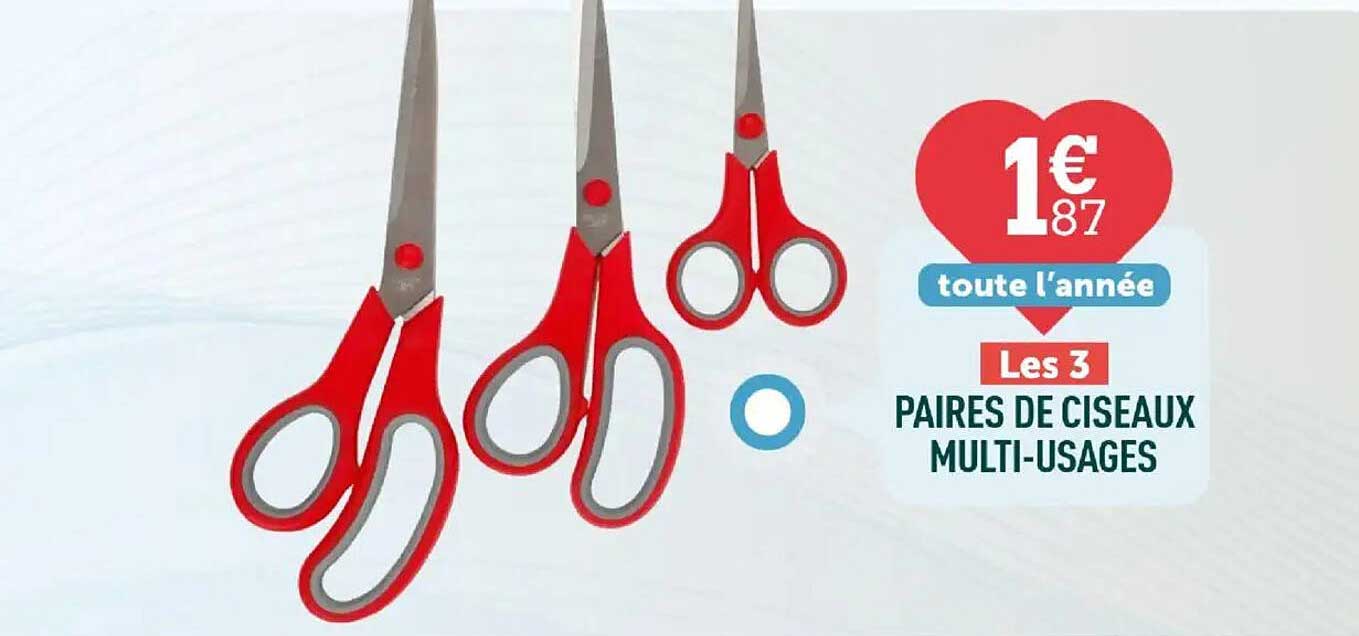 Les 3 Paires de Ciseaux Multi-Usages