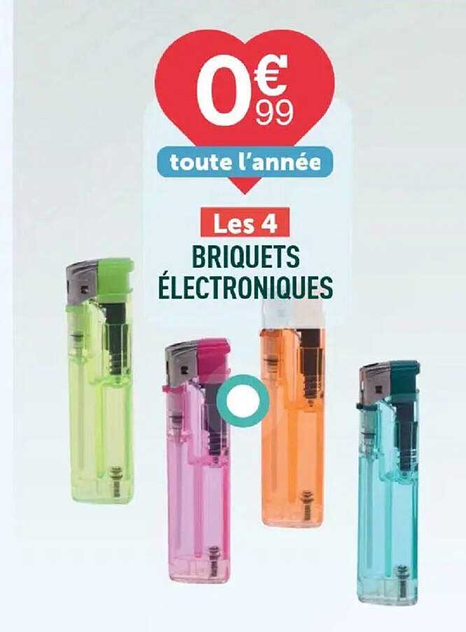 Les 4 Briquets Électroniques