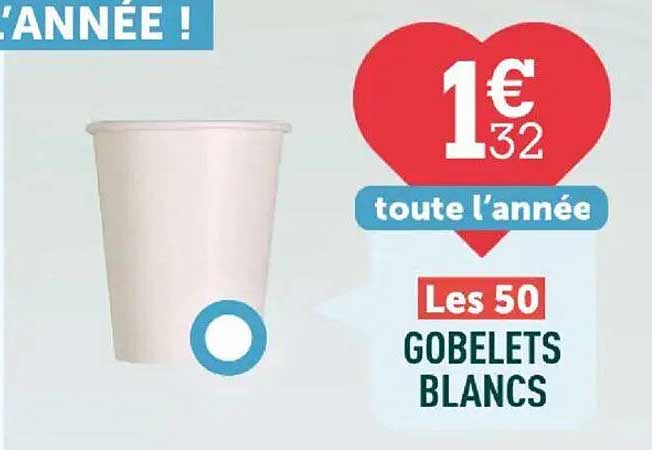 Les 50 Gobelets Blancs