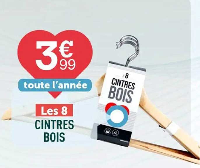 Les 8 CINTRES BOIS