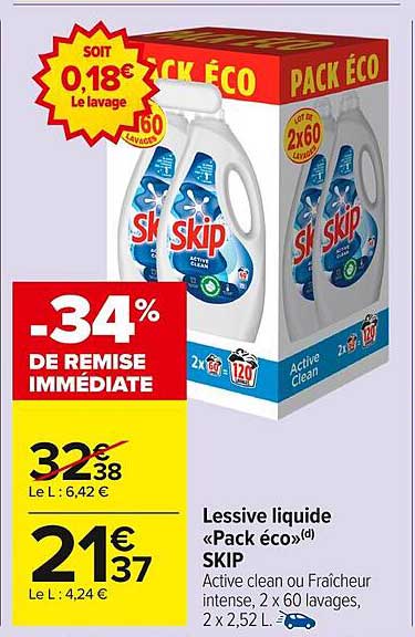 Lessive liquide «Pack éco» SKIP