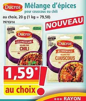 Mélange d'épices pour couscous ou chili
