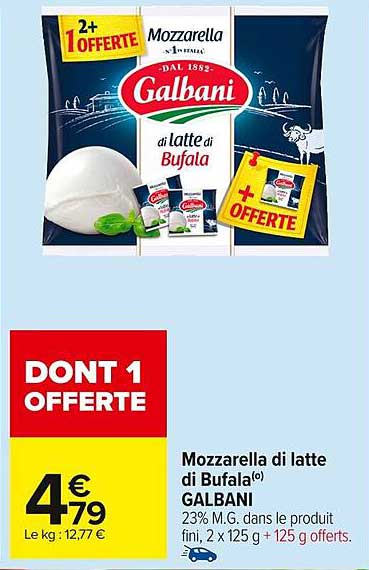 Mozzarella di latte di Bufala(o) GALBANI
