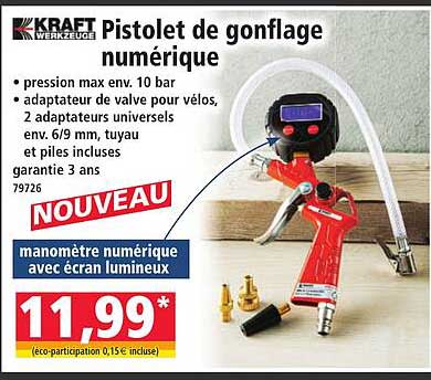 NOUVEAU Pistolet de gonflage numérique