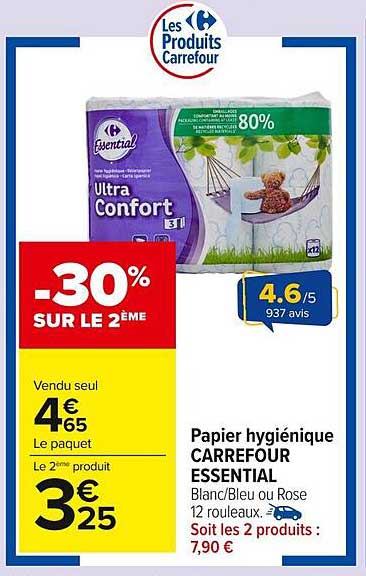 Papier hygiénique CARREFOUR ESSENTIAL