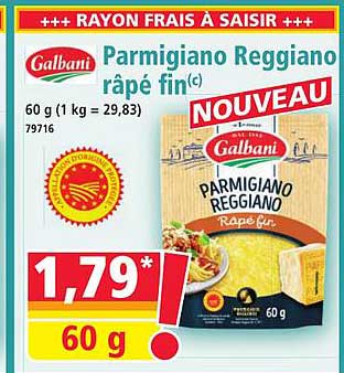 Parmigiano Reggiano râpé fin