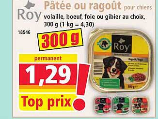 Pâtée ou ragoût pour chiens