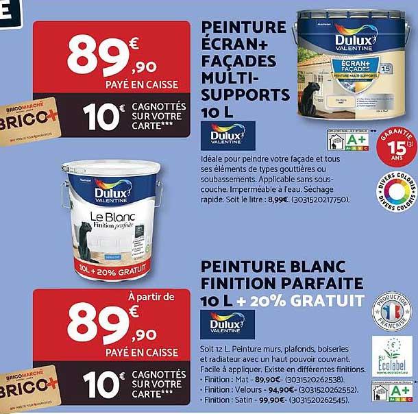 PEINTURE ÉCRAN+ FAÇADES MULTI-SUPPORTS 10 L