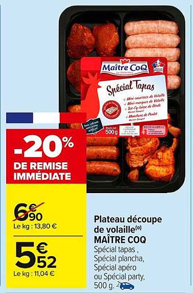 Plateau découpe de volaille MAÎTRE COQ