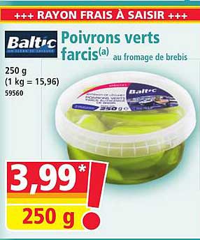 Poivrons verts farcis au fromage de brebis