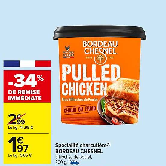 Pulled Chicken - Spécialité charcutière