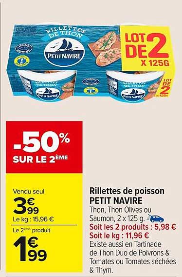 Rillettes de poisson PETIT NAVIRE