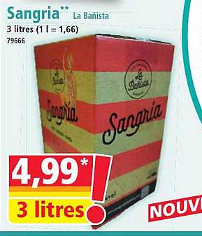 Sangria La Bañista 3 litres