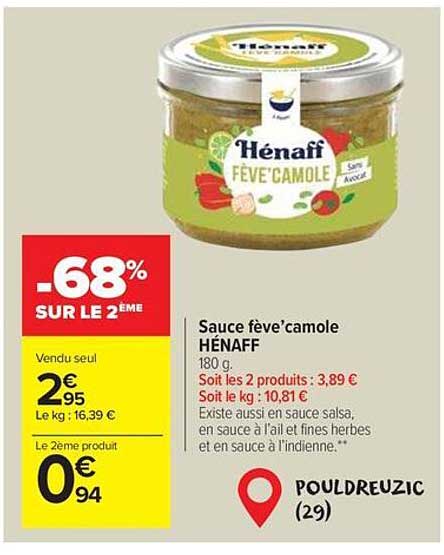 Sauce fève'camole HÉNAFF