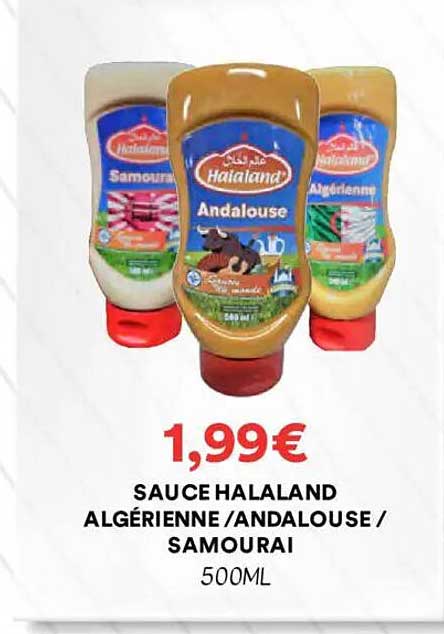 SAUCE HALALAND ALGÉRIENNE / ANDALOUSE / SAMOURAI