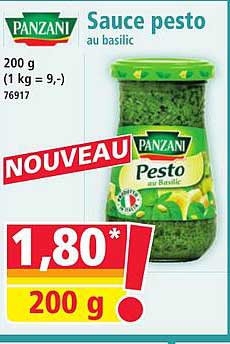 Sauce pesto au basilic