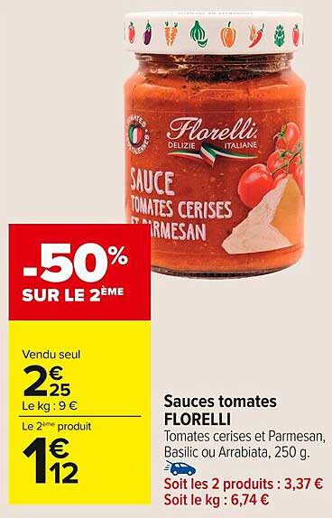 Sauces tomates FLORELLI