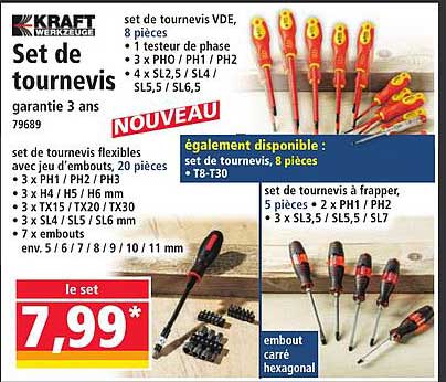 Set de tournevis VDE, 8 pièces