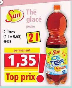 Thé glacé pêche