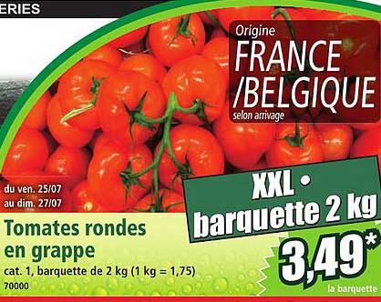 Tomates rondes en grappe
