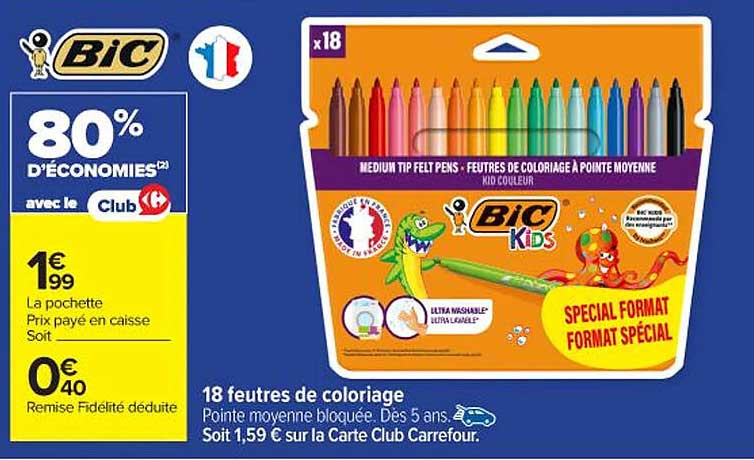 18 feutres de coloriage