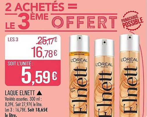 2 ACHETÉS = LE 3ÈME OFFERT
