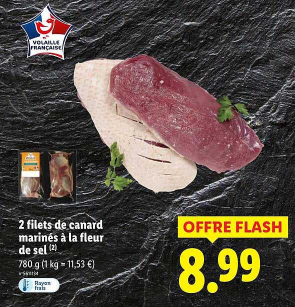 2 filets de canard marinés à la fleur de sel
