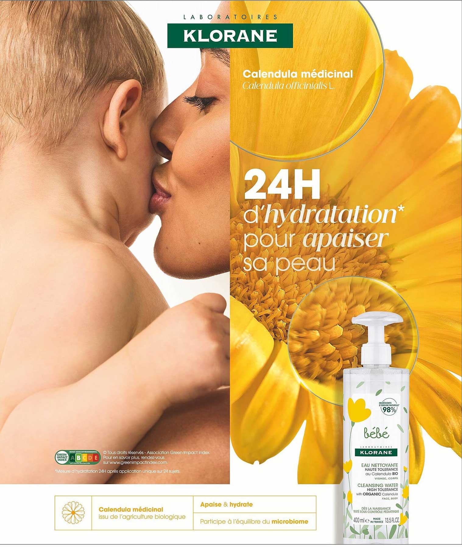 24H d'hydratation* pour apaiser sa peau