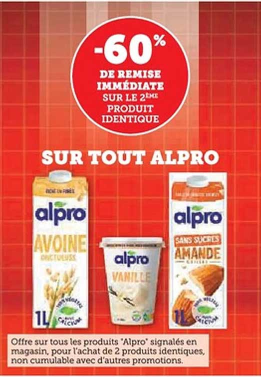 -60% DE REMISE IMMÉDIATE SUR LE 2ÈME PRODUIT IDENTIQUE