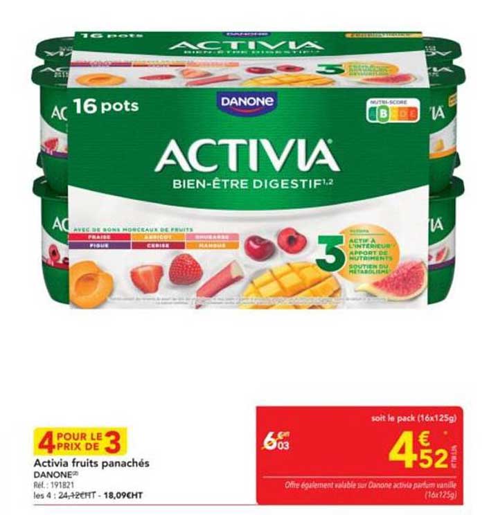 Activia fruits panachés