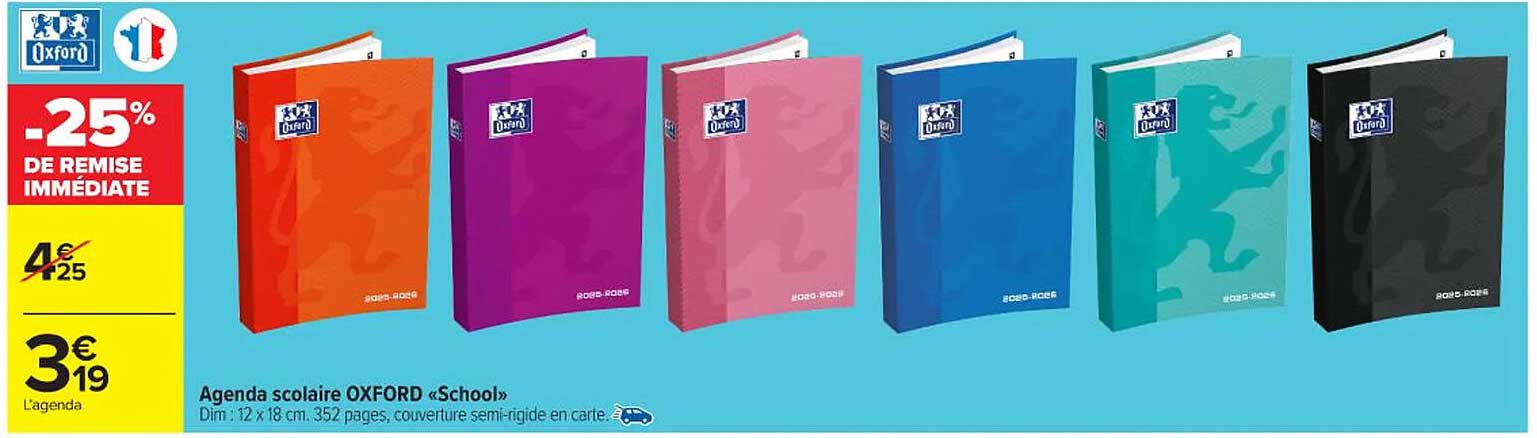 Agenda scolaire OXFORD «School»