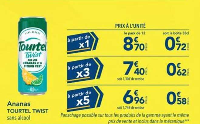 Ananas TOURTEL TWIST sans alcool