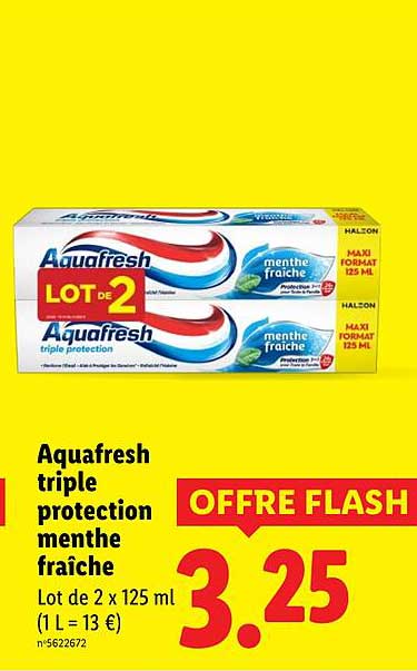 Aquafresh triple protection menthe fraîche