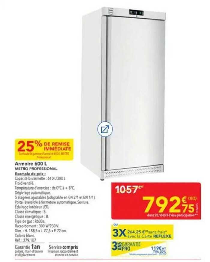 Armoire 600 L METRO PROFESSIONAL